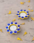 Blue Pottery T-Holder Set Of 2 Pcs.
